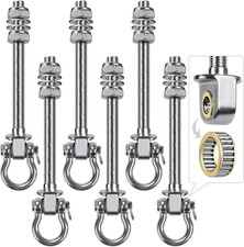 6 Pack Heavy Duty Swing Hangers 304 Stainless Steel 1500LB Bearing Hooks 7"