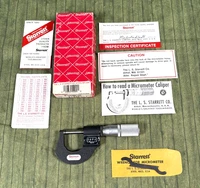 STARRETT 216XFL-1 Digital Micrometer No. 216 w/Original Box & Paperwork ~ USA