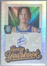 Pacome Dadiet RC 2024-25 Totally Certified Rookie Yearbook Autographs NY Knicks