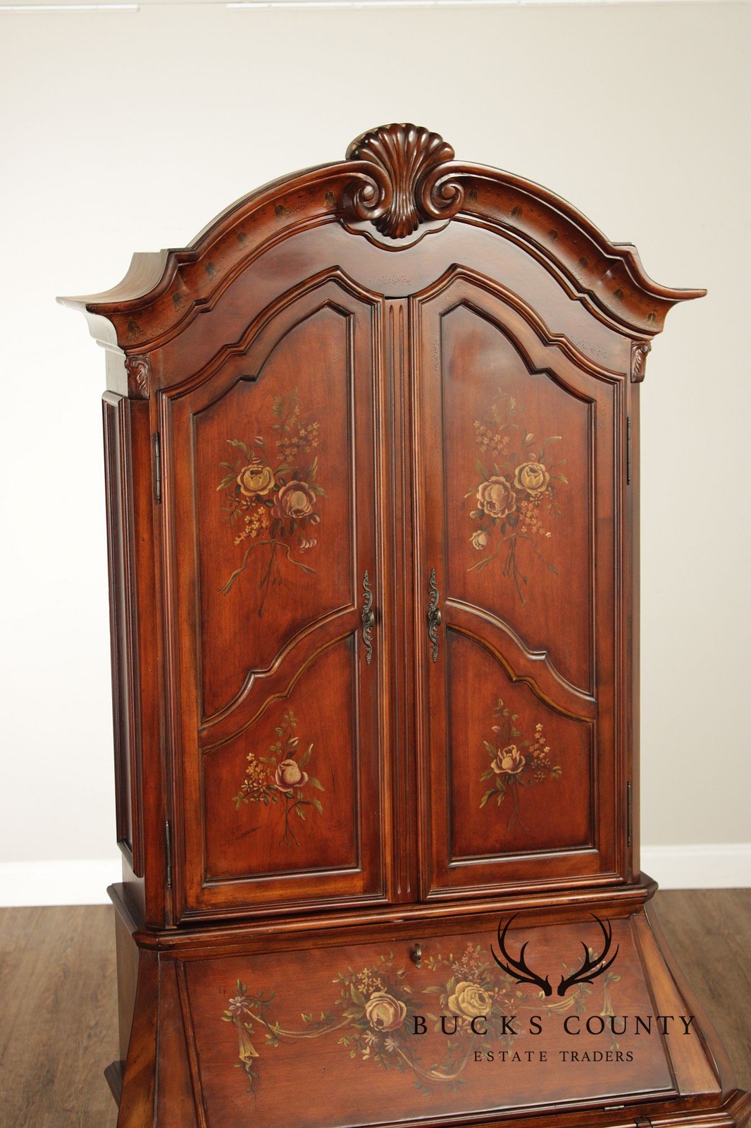 Ethan Allen Tuscany Collection Paint Decorated Secretary Desk