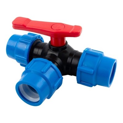 Quick Connection 3 Way Round Valves for Household Water Supply 32mm Diameter