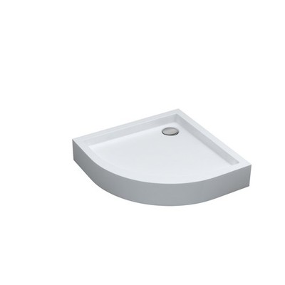 Duschwanne Duschwanne Acrylwanne mit Styroporträger Smooth White weiß antibac
