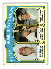 1972 Topps #90 A.L. Home Run Leaders (Melton / Cash / Jackson)