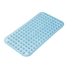 AmazerBath Bath Tub Mat, Medium Size 27.6" x 15" Rectangular , Clear Blue