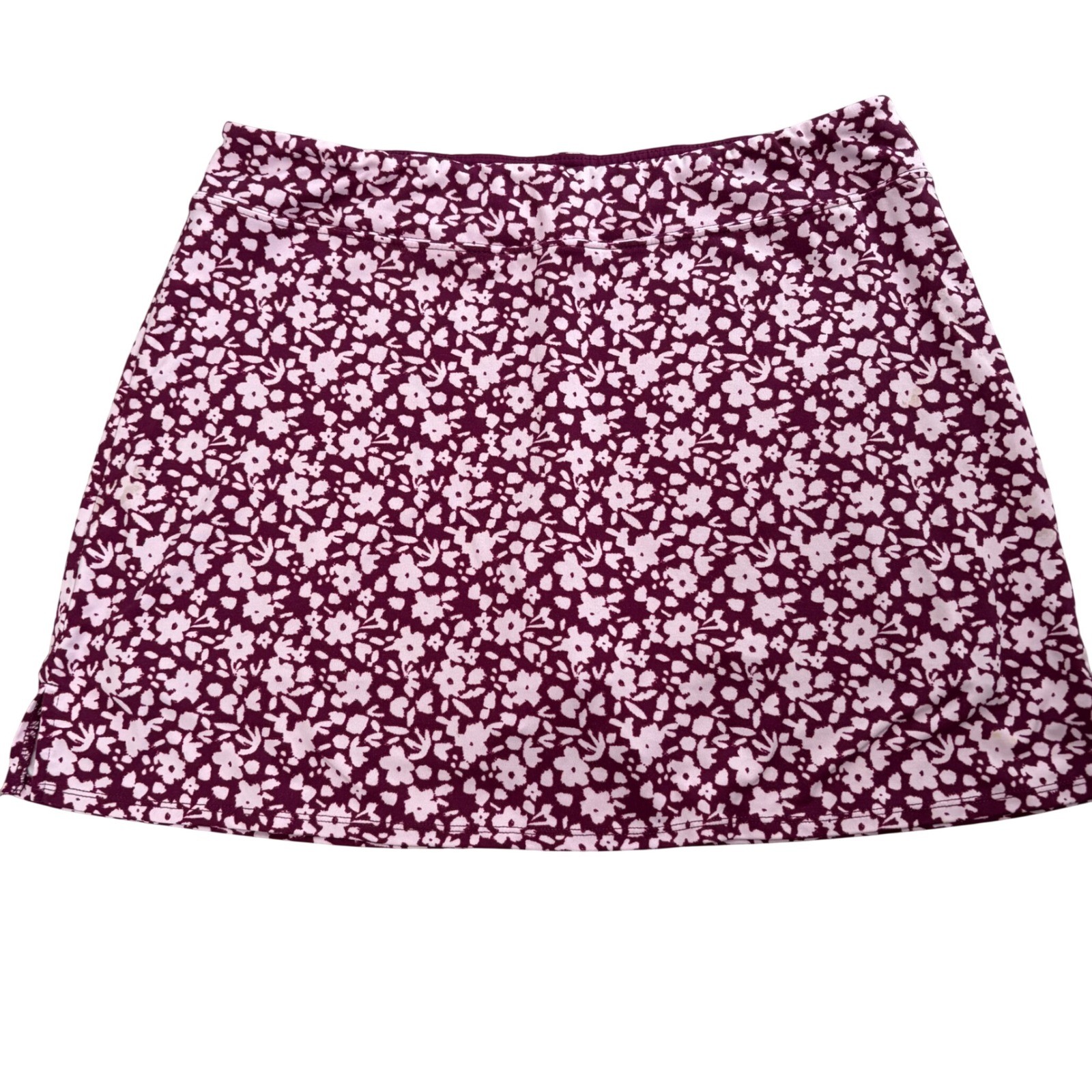 Tranquility by Colorado Clothing Floral Skort Plum Purple White Active Size LG