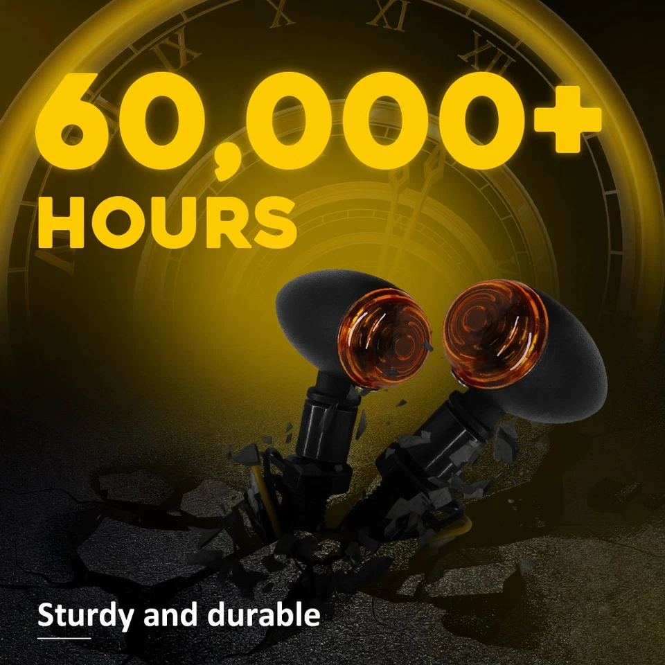 4 PIEZAS LED Luces de intermitente de motocicleta Mini luz indicadora ámbar intermitente bala Foto 4 de 4