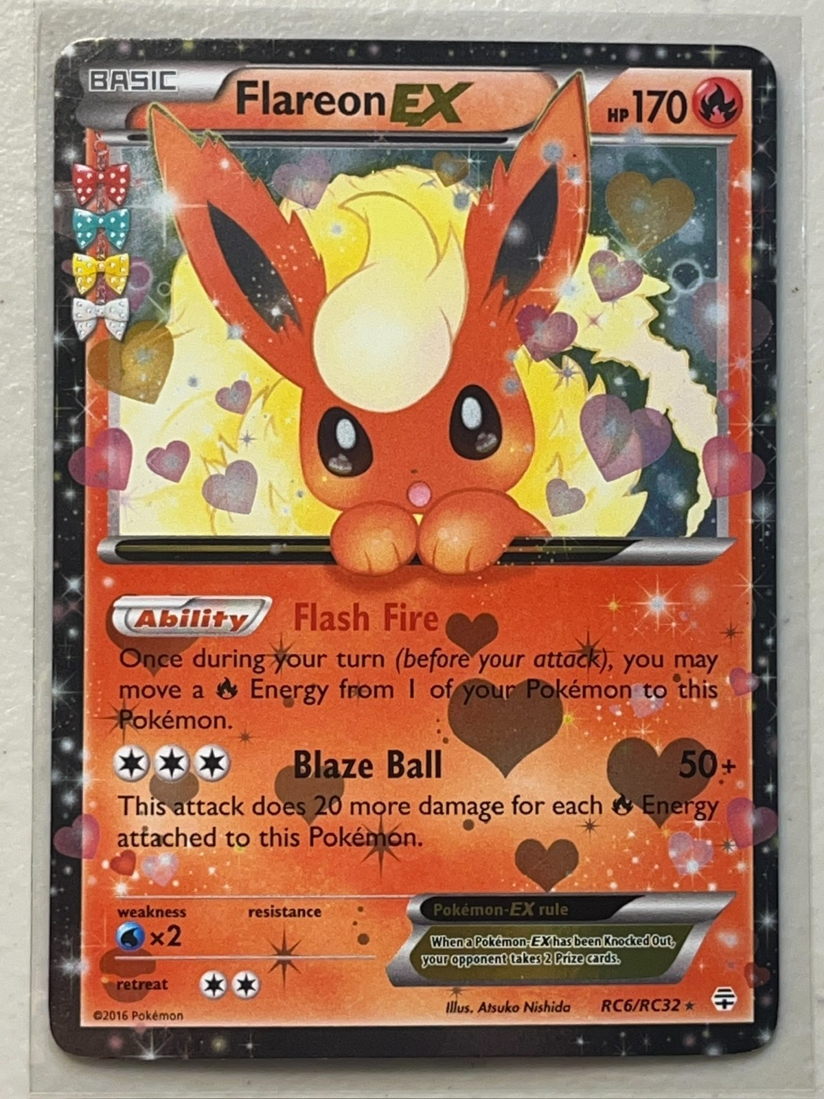 Flareon EX 2016 Pokemon XY Generations Radiant Collection #RC6/RC32