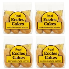 Lancashire Eccles Cakes x 4 Packs (16 Total) Traditional British Pastry Rich