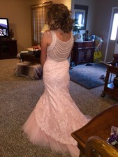 Sherri Hill Beaded Dress (light pink)