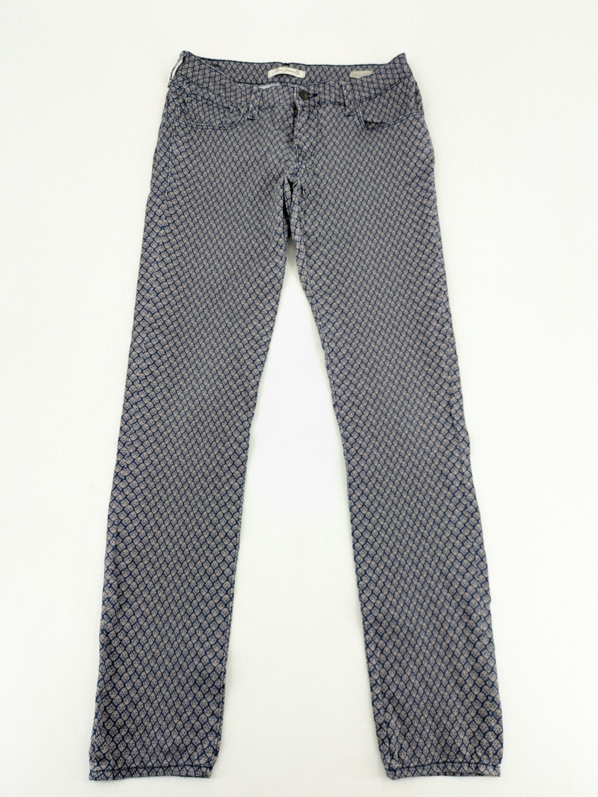 Mavi Damen Serena Low Rise Skinny Jeans 31/34 blau grau Muster Stretch