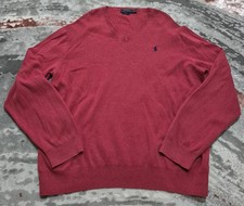 Polo Ralph Lauren Pima Cotton V-Neck Sweater Jumper - XL