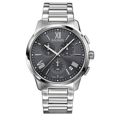 Balmain Madrigal 42mm Anthracite Dial Steel Men's Watch