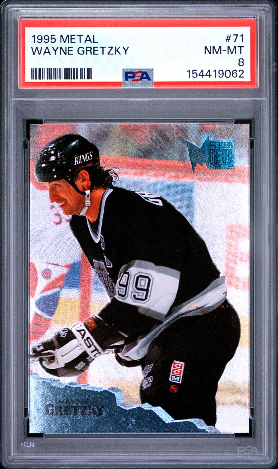 1995 FLEER METAL #71 WAYNE GRETZKY PSA 8