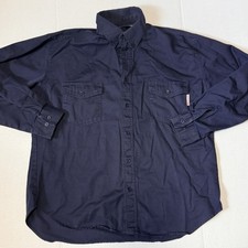 SUMMIT FR - Men's Blue Flame Resistant Long Sleeve Button Shirt - Size 2X-Large 