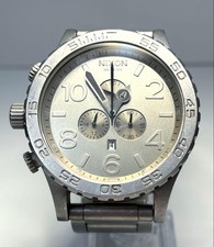 NIXON 51-30 Quartz Watch Silver Antique Style Battery & Spare Link