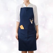  Grembiule 1pz Cotone e Lino Cucina Lavoro Ristorante Grembiule Tuta per