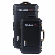 2 Pelican Black & Tan Cases, no foam.  1 - 1615 & 1 - 1535. With wheels.