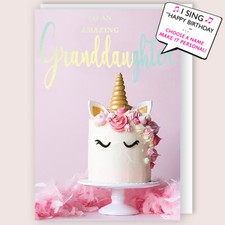 Amazing Granddaughter Musical Birthday Card Singing Happy Birthday To You Franki