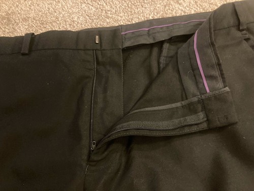 Marks & Spencer Black Straight Leg Formal Dress Trouser 38” Waist 35” Leg - Picture 5 of 8