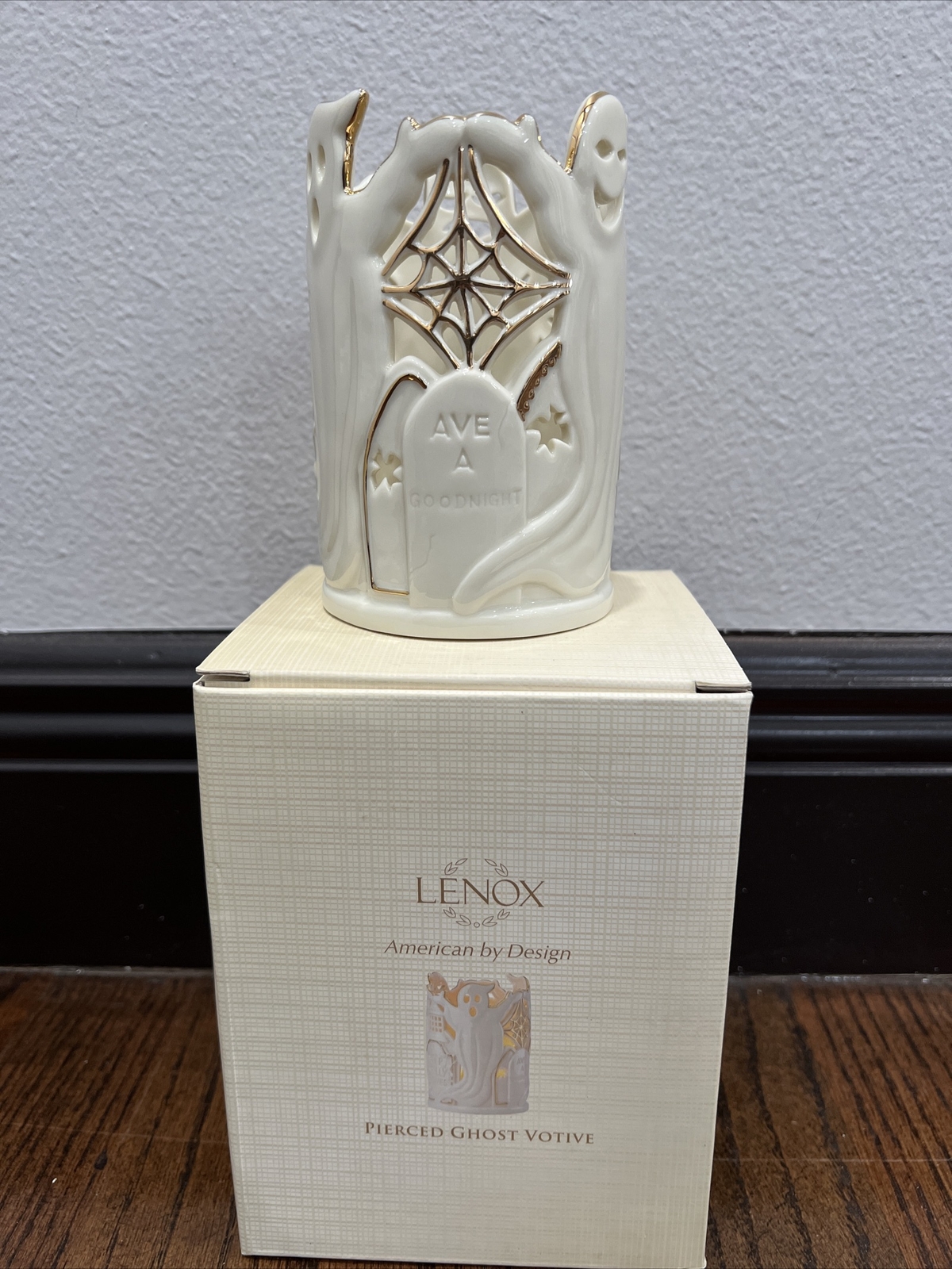 Lenox Halloween Pierced Ghost Votive Candle Holder