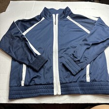 Energy Zone Blue Athletic Jacket Sz Xl Pockets Long Sleeve Full Zip