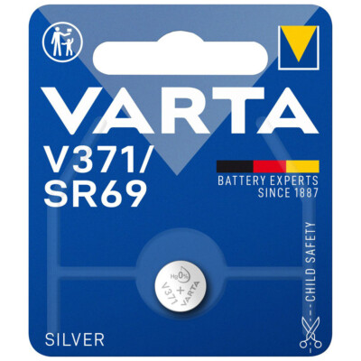 kQ Varta Knopfzelle Silver Oxide V371 SR69 1.55V Batterien 1er Blister