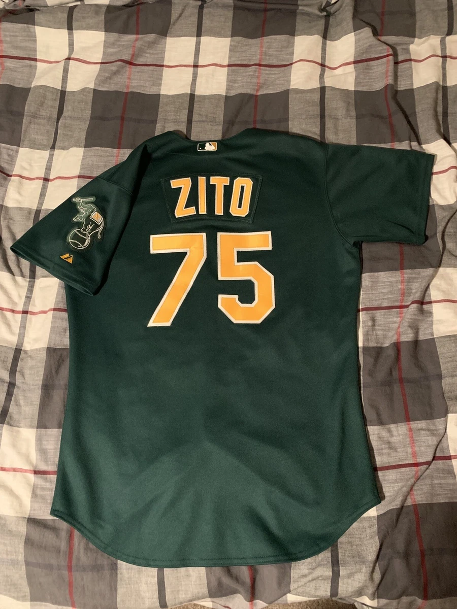 Majestic Oakland A s Athletics 75 Barry Zito Green Jersey Size 48