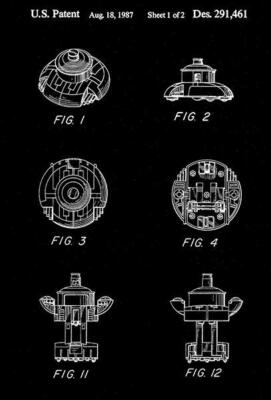 1987 - Cosmos - Mini Vehicles - Transformers Robot - Patent Art Magnet