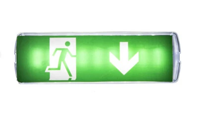 SHOPVG LED Notleuchte Notausgang Beleuchtung LED Fluchtweg Leuchte Akku IP20