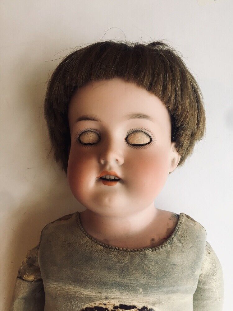 Antique 22” Armand Marseille Bisque Head Chest Kid Limbs-370 Boy Doll Sleep  Eyes - Ellis Antiques