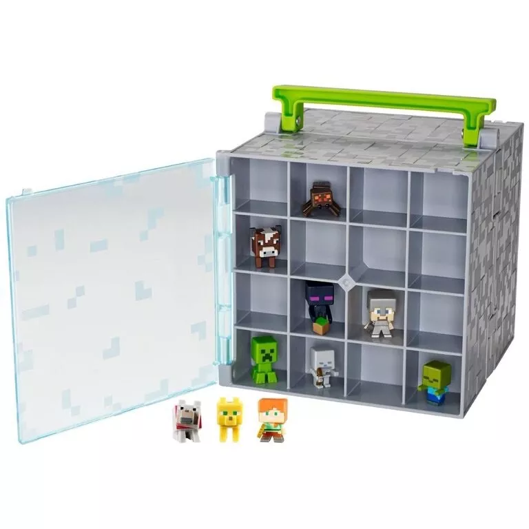 Minecraft collector case & 10 mini figures sales