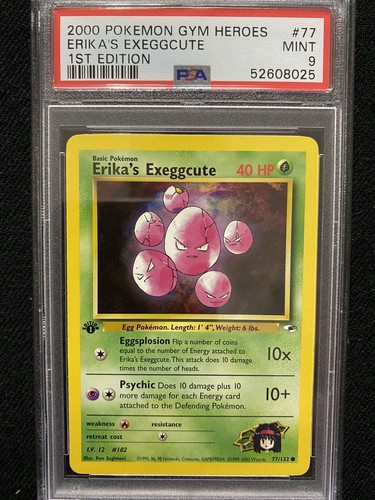 Erika's Exeggcute (1st Edition) graded PSA 9 for sale on eBay