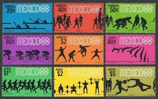 Mexico 981-985,C328-C331, MNH. Michel 1236-1244. Olympics Mexico-1968. Canoeing,