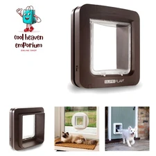 Microchip Pet Door Brown