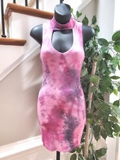 Fashion Nova Women's Purple Rayon High Neck Sleeveless Knee Length Dress Size XS