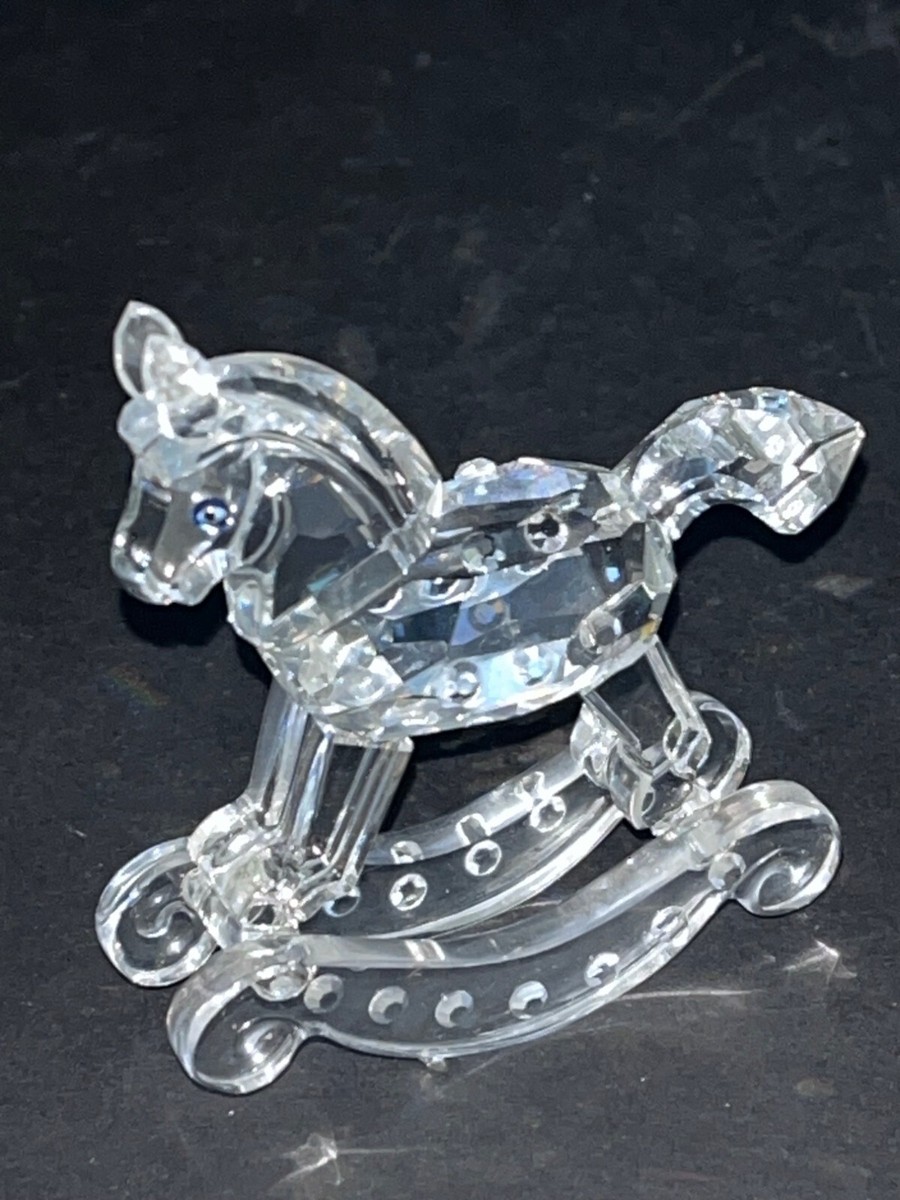 Swarovski Crystal Rocking Horse Figurine Made In Austria 2.5