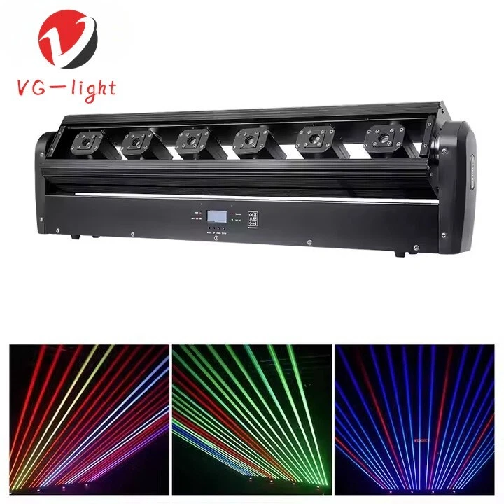Professional dj Bar Light 6Eyes DMX Full Color RGB Moving Head Stage Laser Light - Image 2 of 4