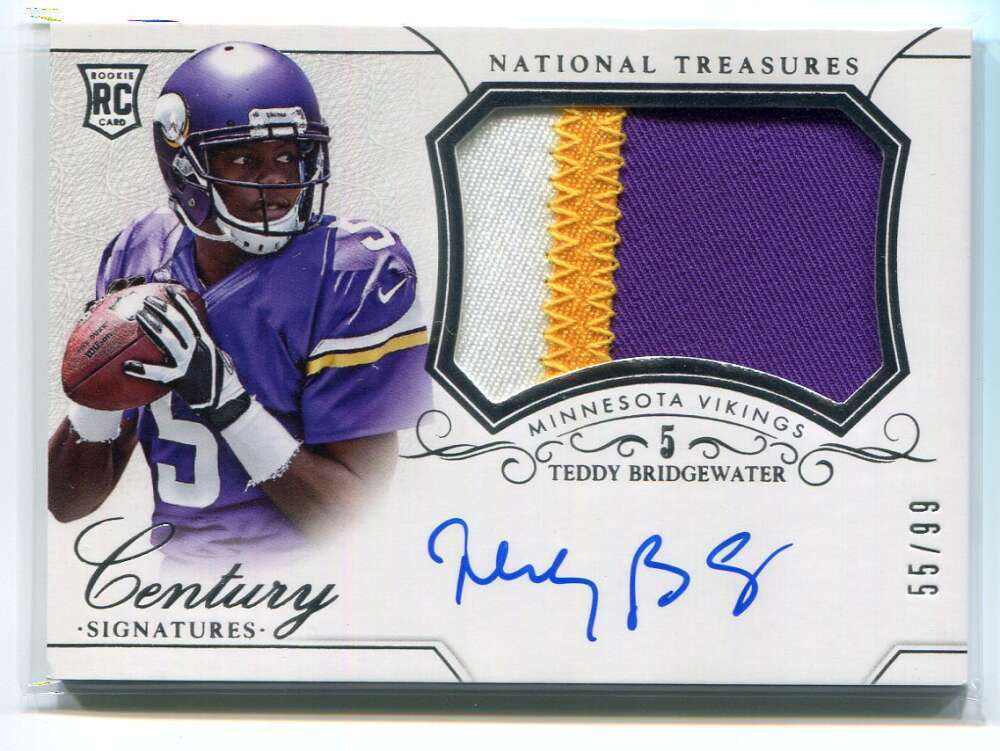 2014 Panini National Treasures 276 Teddy Bridgewater Rookie Patch Auto 55/99