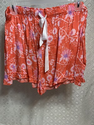 Bobbie Brooks Woman's Coral Sleepwear Shorts Elastic Waistband