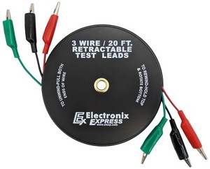 Cavi Di Prova Extra Lunghi Per Elettricisti - 3 Fili, Silicone, 500V, Connettori A Banana 4mm (Calibr8)