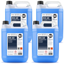 HLS SS-10 - Stainless Steel Cleaner 20L - Alcohol Based Cleaner (4 x 5L Pack)