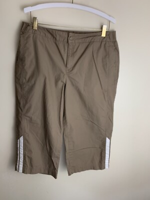 Athletic Works Women's Taupe tan Capri Cropped Pants size L (12
