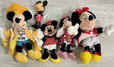 Disney Mickey  Minnie Mouse Bean Bag Plush  Plastic Lot of 8 Toys C