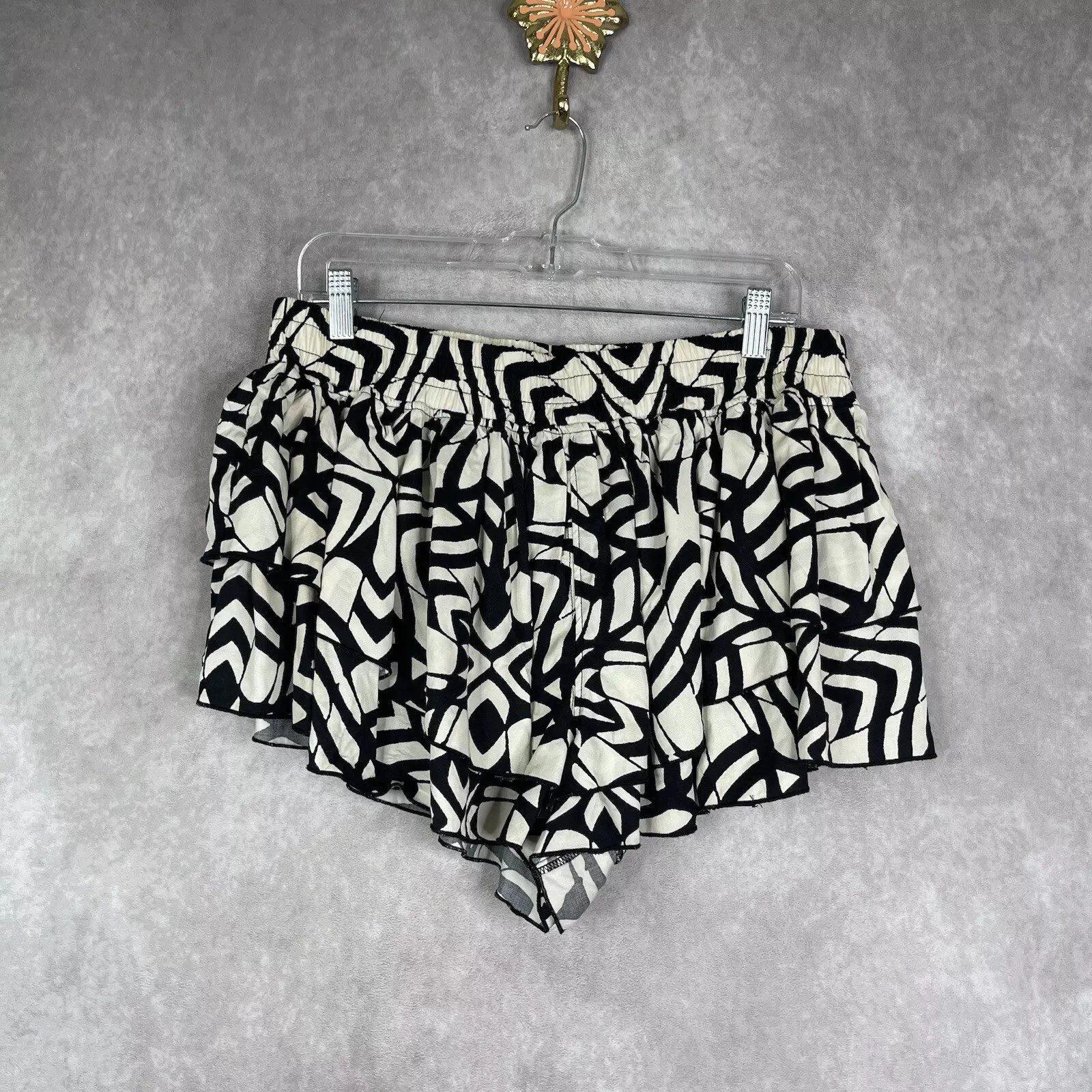 free-people-movement prima print ruffled tiered shorts