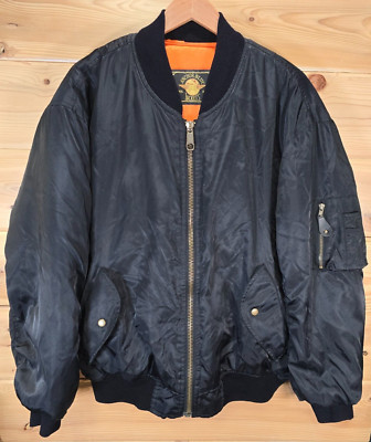 ジャケット・アウター 00s y2k yaponskii reversible bomber jkt Rare VTG Anchor Blue Bomber Jacket Men XL Reversible 90s Y2k