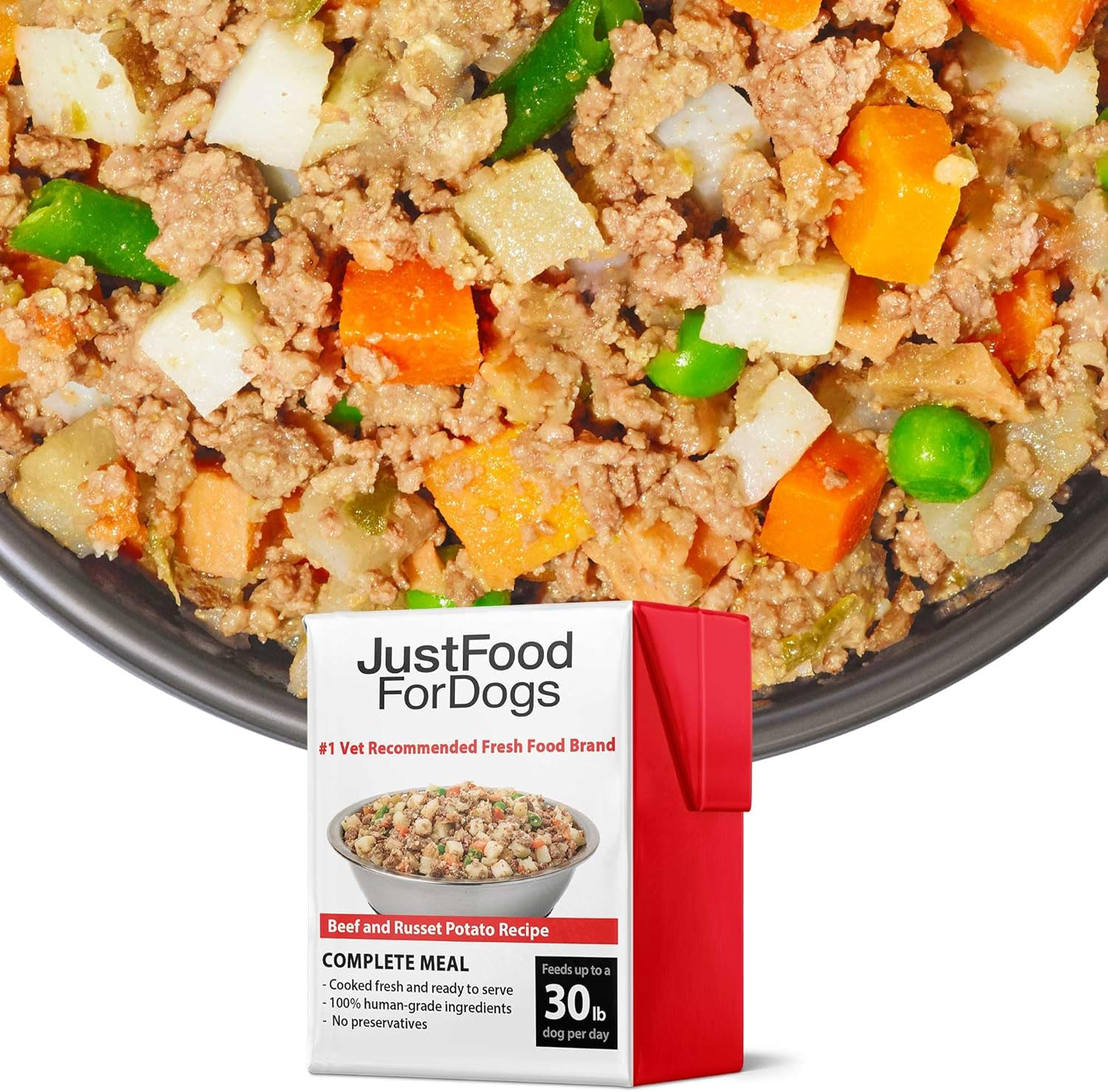 , Complete Meal Or Dog Food Topper, Beef & Russet Potat