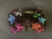Vintage Gantos Sequin Black Velvet Hair Clip H15