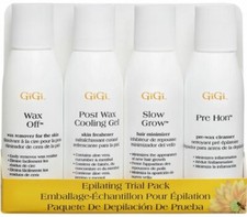 GiGi Epilating Trial Pack - Pre- and Post-Waxing Treatments, 2 oz each - 4pc set