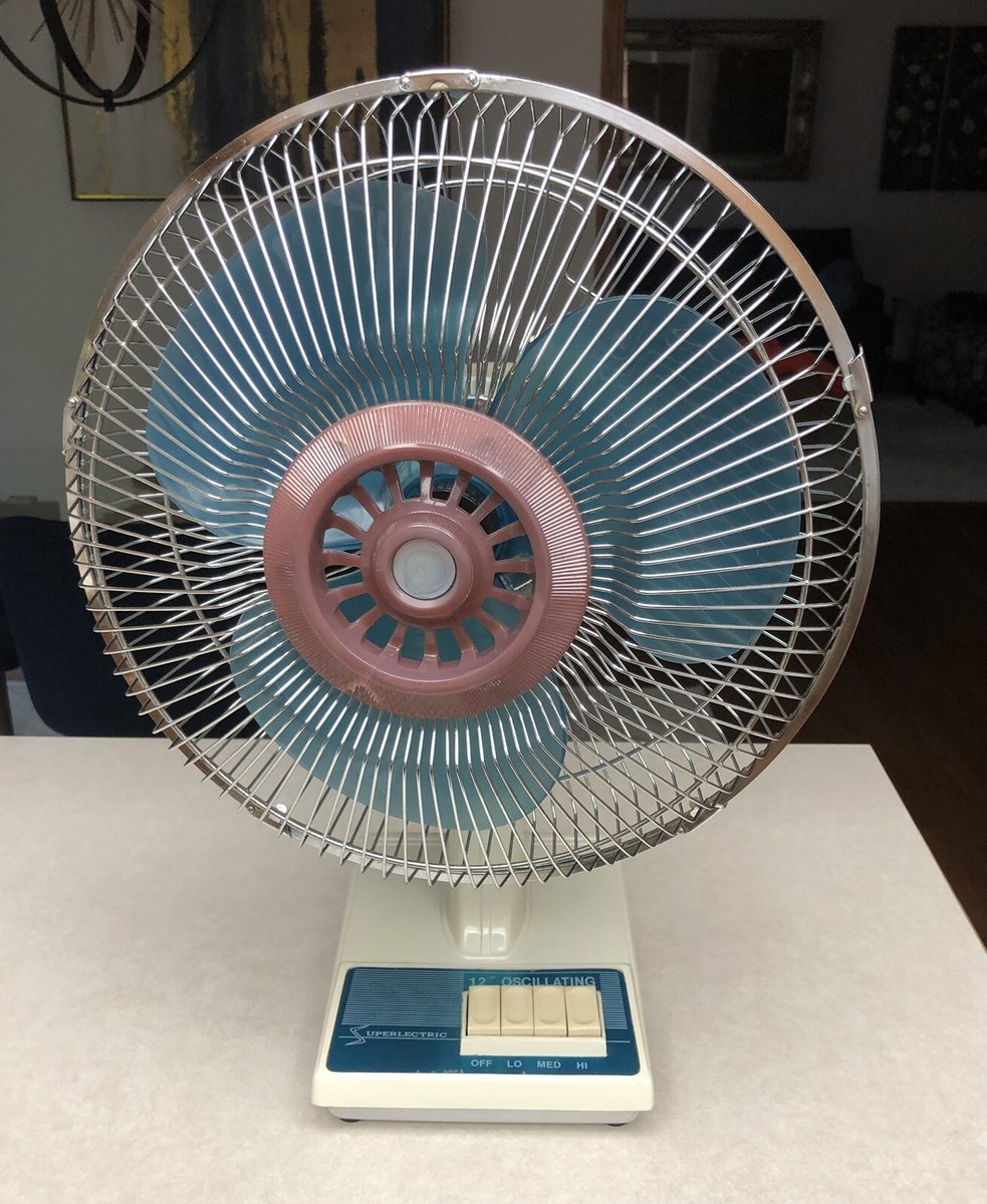 Vintage Super Deluxe 12” Electric Fan works Superlectric 3