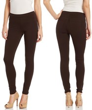 HUE U13833 Espresso Ponte Stretch Skinny Leggings - MSRP 44
